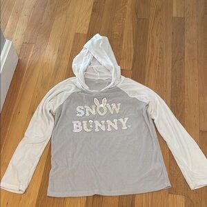 Justice Gray and White Cozy Hoodie